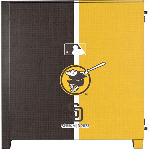 MLB San Diego Padres Split Corsair 4000D Tempered Glass Mid-Tower ATX Case Skin