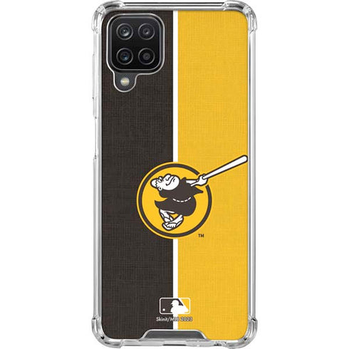 MLB San Diego Padres Split Galaxy A12 Clear Case