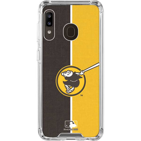 MLB San Diego Padres Split Galaxy A30 Clear Case