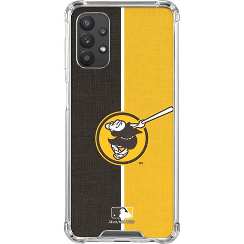 MLB San Diego Padres Split Galaxy A32 5G Clear Case