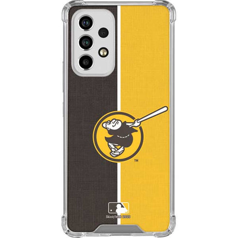 MLB San Diego Padres Split Galaxy A53 5G Clear Case