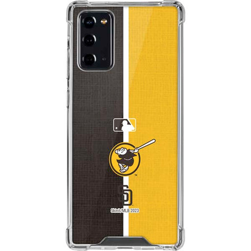 MLB San Diego Padres Split Galaxy Note20 5G Clear Case