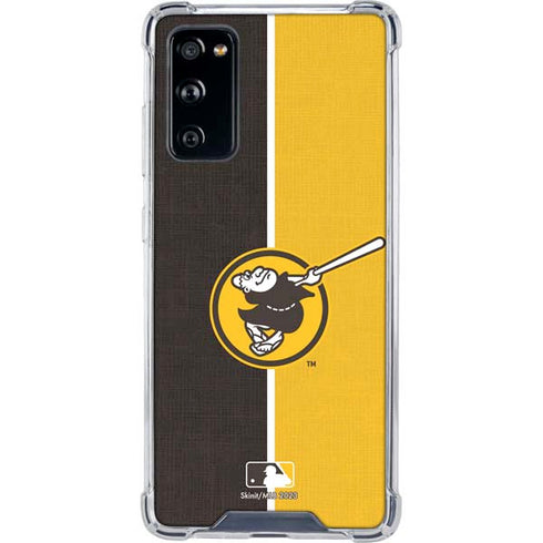 MLB San Diego Padres Split Galaxy S20 FE Clear Case