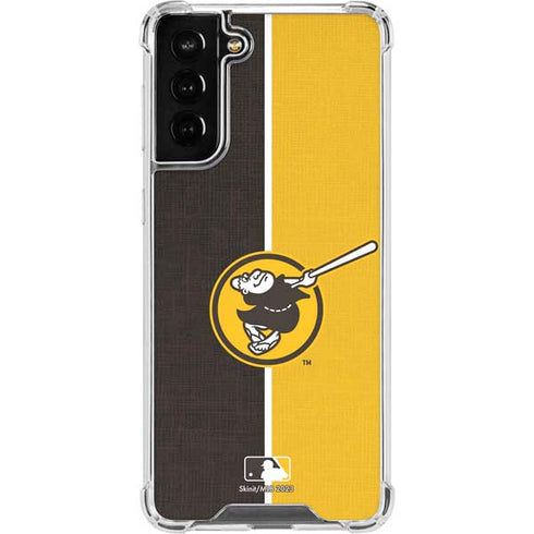 MLB San Diego Padres Split Galaxy S22 Plus Clear Case