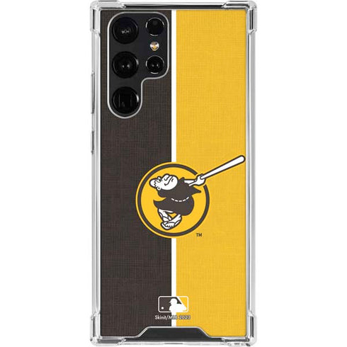 MLB San Diego Padres Split Galaxy S22 Ultra Clear Case