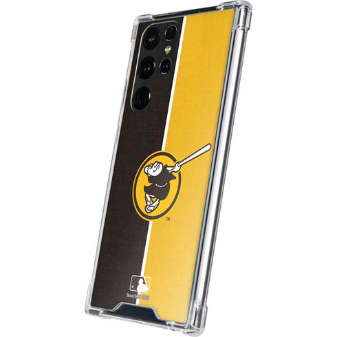 MLB San Diego Padres Split Galaxy S22 Ultra Clear Case