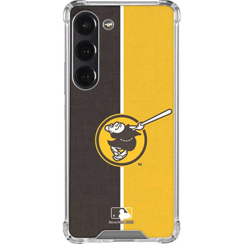 MLB San Diego Padres Split Galaxy S23 Clear Case