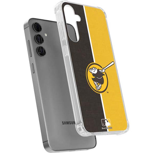 MLB San Diego Padres Split Galaxy S24 Plus Clear Case