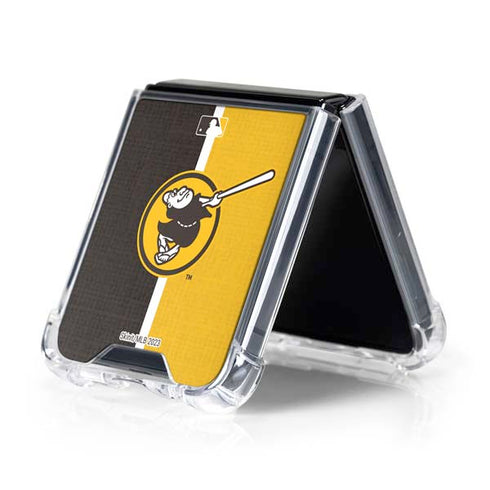 MLB San Diego Padres Split Galaxy Z Flip5 5G Clear Case