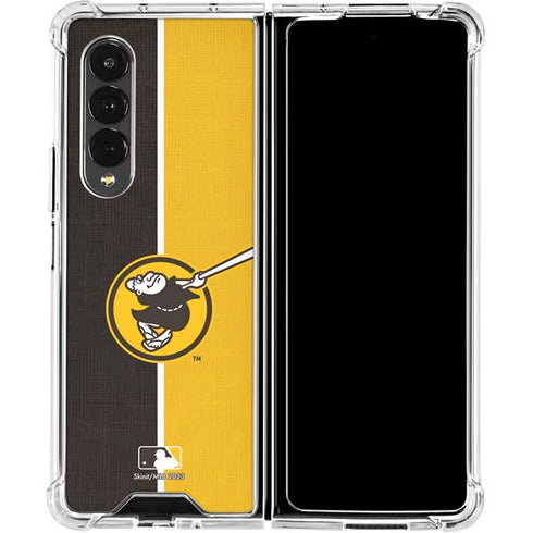 MLB San Diego Padres Split Galaxy Z Fold4 5G Clear Case