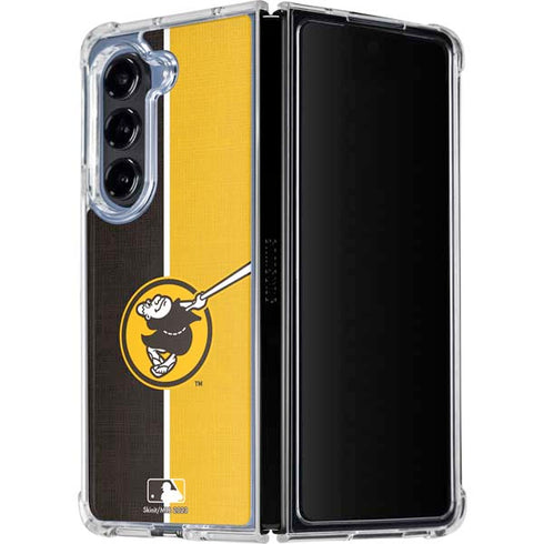 MLB San Diego Padres Split Galaxy Z Fold5 5G Clear Case