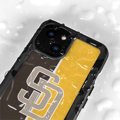 MLB San Diego Padres Split iPhone 13 Mini Waterproof Case