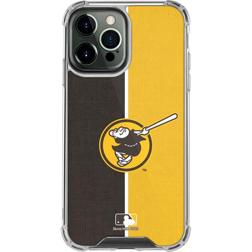 MLB San Diego Padres Split iPhone 15 Pro Max Clear Case