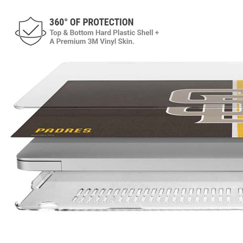 MLB San Diego Padres Split MacBook Air 13in M1 (2021) Case plus Skin