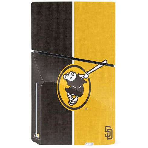 MLB San Diego Padres Split PS5 Slim Disk Bundle Skin