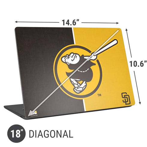 MLB San Diego Padres Split Universal Laptop 18in (14.6 x 10.6in) Skin
