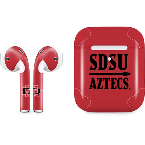 San Diego State University Aztecs Red Apple AirPods 2 Skin