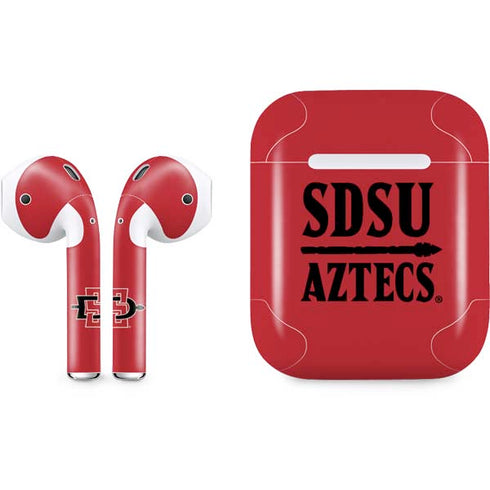 San Diego State University Aztecs Red Apple AirPods Skin
