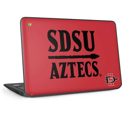 San Diego State University Aztecs Red HP Chromebook Skin