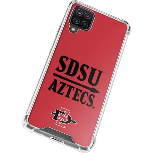 San Diego State University Aztecs Red Galaxy A12 Clear Case