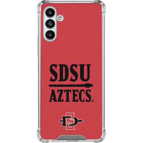 San Diego State University Aztecs Red Galaxy A13 5G Clear Case