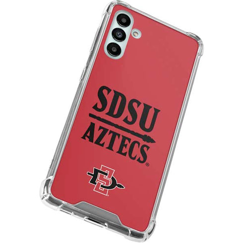 San Diego State University Aztecs Red Galaxy A13 5G Clear Case