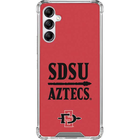 San Diego State University Aztecs Red Galaxy A14 5G Clear Case