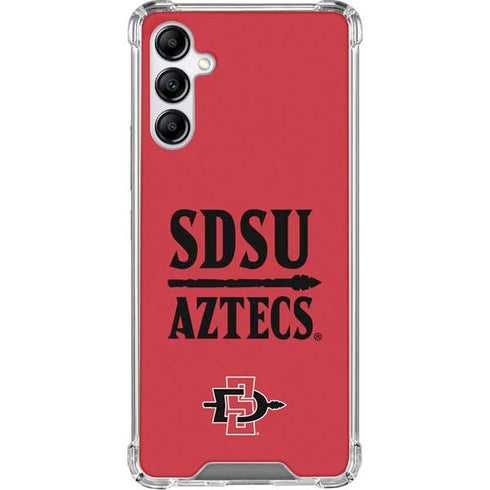 San Diego State University Aztecs Red Galaxy A15 5G Clear Case