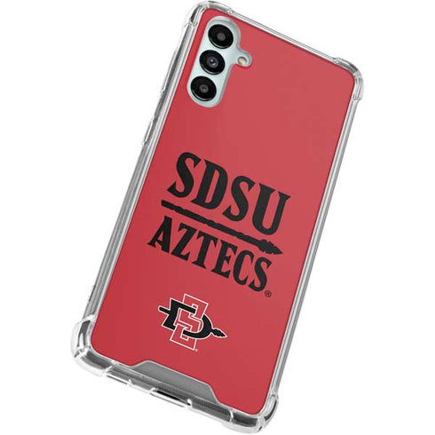 San Diego State University Aztecs Red Galaxy A15 5G Clear Case