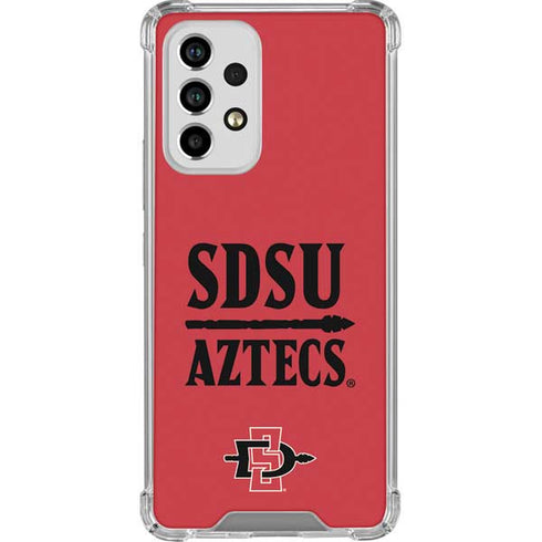 San Diego State University Aztecs Red Galaxy A53 5G Clear Case