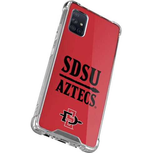 San Diego State University Aztecs Red Galaxy A71 5G Clear Case