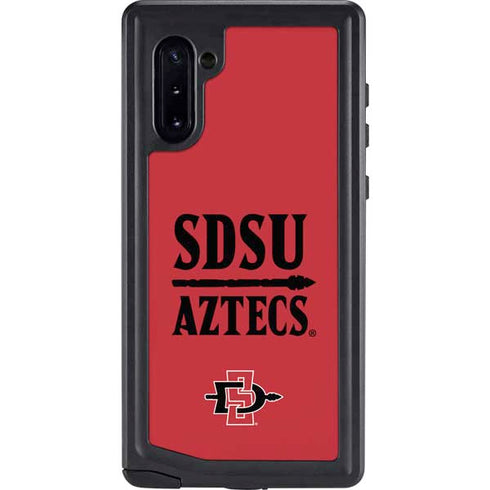 San Diego State University Aztecs Red Galaxy Note 10 Waterproof Case
