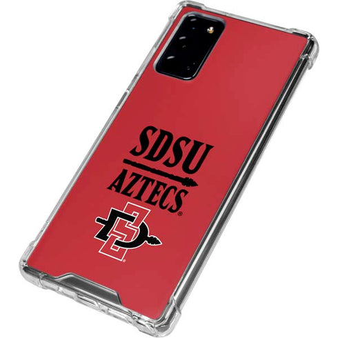 San Diego State University Aztecs Red Galaxy Note20 5G Clear Case