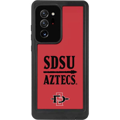 San Diego State University Aztecs Red Galaxy Note20 Ultra 5G Waterproof Case