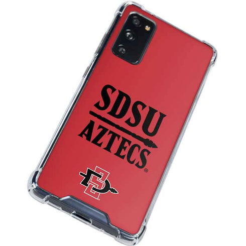 San Diego State University Aztecs Red Galaxy S20 FE Clear Case