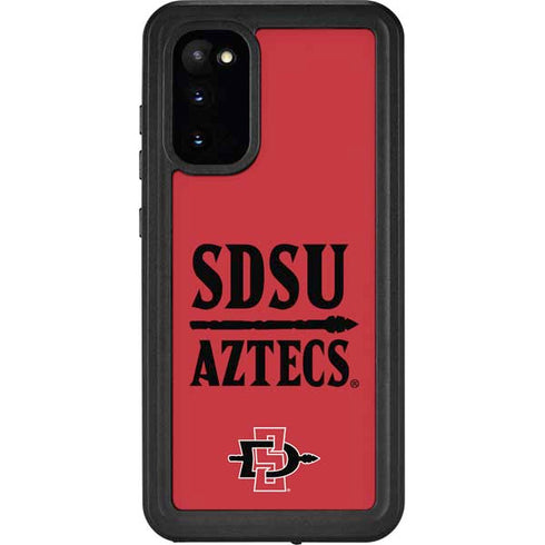San Diego State University Aztecs Red Galaxy S20 Waterproof Case