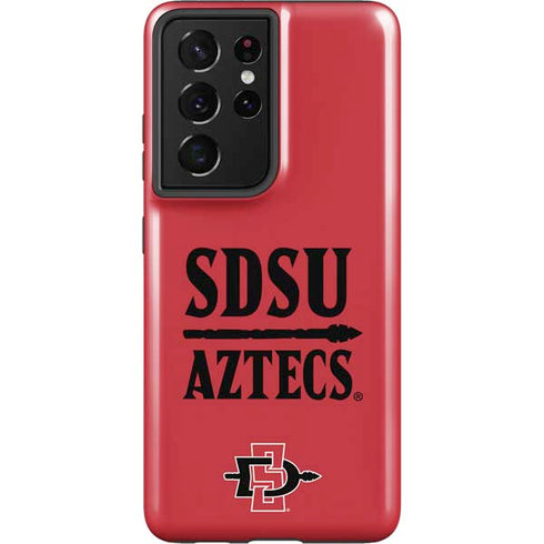 San Diego State University Aztecs Red Galaxy S21 Ultra 5G Pro Case