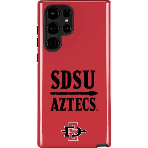 San Diego State University Aztecs Red Galaxy S22 Ultra Pro Case