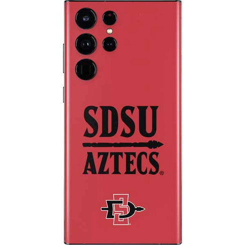 San Diego State University Aztecs Red Galaxy S22 Ultra Skin