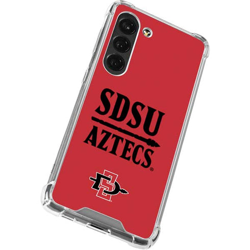 San Diego State University Aztecs Red Galaxy S23 Clear Case