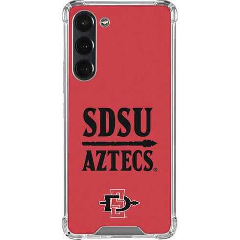 San Diego State University Aztecs Red Galaxy S23 Plus Clear Case
