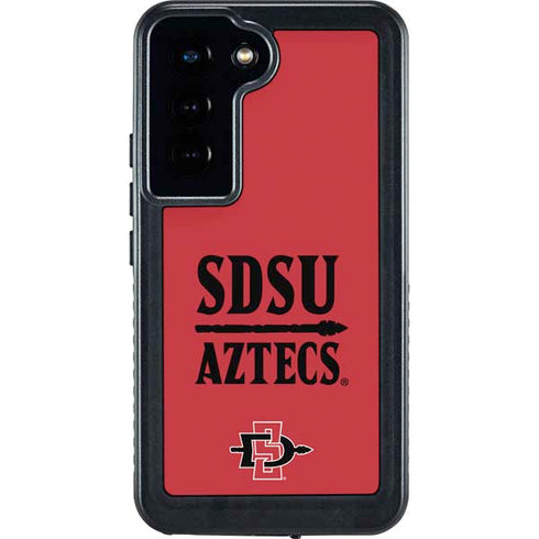 San Diego State University Aztecs Red Galaxy S23 Waterproof Case