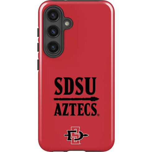 San Diego State University Aztecs Red Galaxy S24 Plus Impact Case