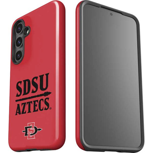San Diego State University Aztecs Red Galaxy S24 Plus Impact Case