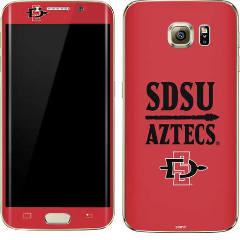 San Diego State University Aztecs Red Galaxy S7 Edge Skin