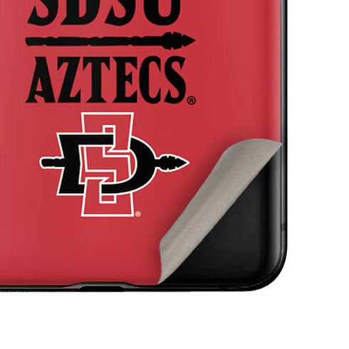 San Diego State University Aztecs Red Galaxy Z Flip Skin