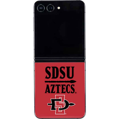 San Diego State University Aztecs Red Galaxy Z Flip5 5G Skin