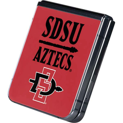 San Diego State University Aztecs Red Galaxy Z Flip5 5G Skin