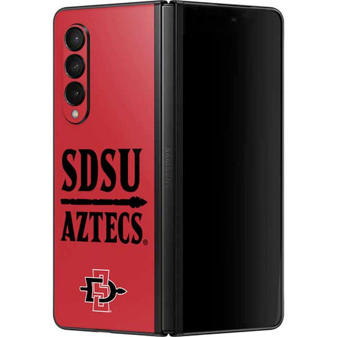 San Diego State University Aztecs Red Galaxy Z Fold3 5G Skin