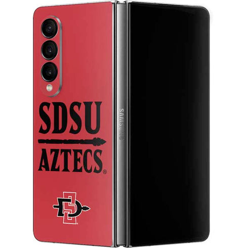 San Diego State University Aztecs Red Galaxy Z Fold4 5G Skin